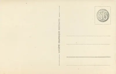 Jezioro i Szpital Wielkiego Świętego Bernarda zimą — Spółka Graficzna Neuchâtel, nr 6 — Rewers