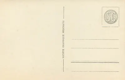 Hospicjum Grande Saint-Bernard zimą (2472 m) — 4. — Spółka Graficzna Neuchâtel — Rewers