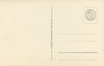 Jezioro i Szpital Wielkiego Świętego Bernarda — Mt. Vélan (3765 m) — Société Graphique Neuchâtel, n° 2169 — Rewers