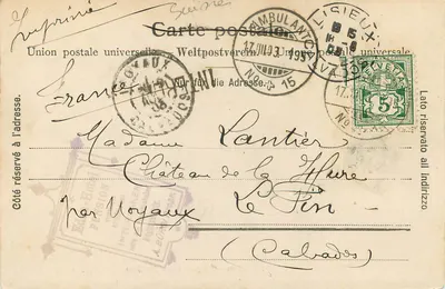 Interlaken — Kurgarten und Jungfrau — fotografie Gabler, Interlaken, nr 7185 — Rewers