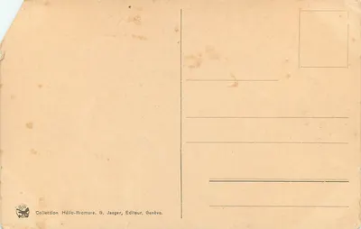 Lausanne. La Cathédrale et l'Université — vue panoramique avec montagnes enneigées — éditeur G. Jaeger, Genève, n° 2149 — Verso