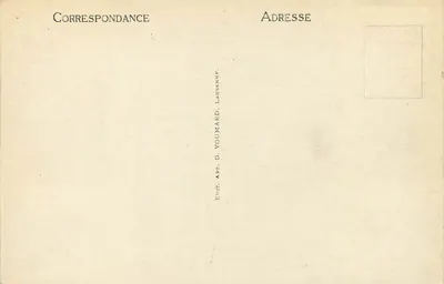 Port w Ouchy — widok z jeziora z łódkami — Wyd. Art. D. Vouimard, Lausanne, nr 1010 — Rewers