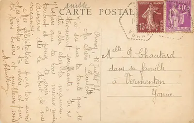 Zamek Chillon i Zęby Środkowego Południa — L. Micheaux, Wyd. Bellegarde, nr 3020 — Rewers