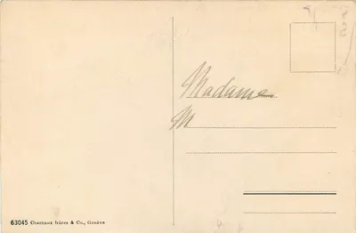 Zamek Chillon i Szczęka Południowa — Charnaux Frères & Co., Genewa, nr 63045 — Rewers