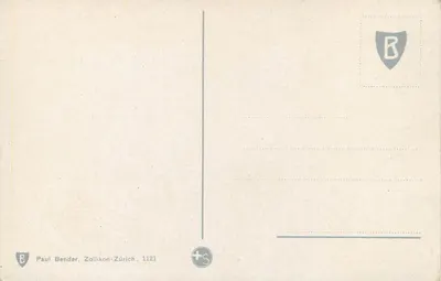 Castelo de Chillon e os Dentes do Meio-Dia — editor B. Zollikon-Zürich — Verso