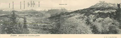 Lucerne. Panorama vom Sonnenberg gesehen — E. Geetz, Fot. Luzern, Nr. 1734