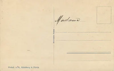 Zurique - Velha e nova universidade — Wehrli A.-G., Kildberg b. Zürich, n° 25472 — Verso