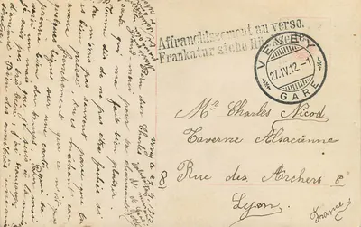 Marzenie — scena z życia — wydawca G. Lelitte, nr 27 — Rewers