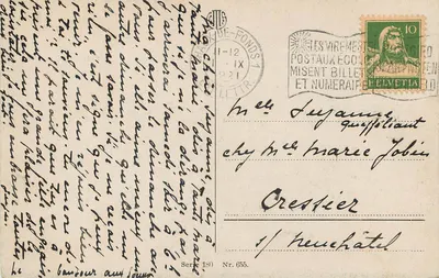 O carrinho dos pequenos irmãos — cena de floresta — série 180, n° 655 — Verso