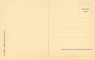 Genève — Monument int. de la Réformation (fragment) — Édition Jaeger, Genève — Verso