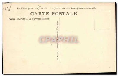 Versailles — Bosquet de la Colonnade — wydawca R. David, 21 Rue David, Versailles, nr 75 — Rewers