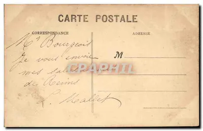Reims tussen de Ruïnes na de Retraite van de Duitsers — Hotel de Ville — Thulllier, uitgever, Epernay — Achterkant