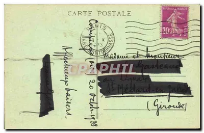 Foresta di Compiegne — Clairière della Vittoria — Posizione del Treno del Maresciallo Foch, 11 Novembre 1918 — Cliché J. Pennequin — Verso
