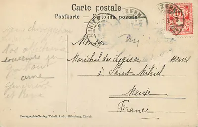 Widok na Alpy szwajcarskie — Pilatus, Sarner-See, Luzern — Photographie-Verlag Wehrli A.-G., Kilchberg, Zürich — Rewers