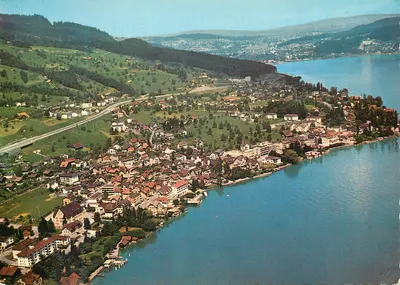 Hergiswil am Vierwaldstättersee — vista aérea — Photoglobe-Wehrli AG, Zürich