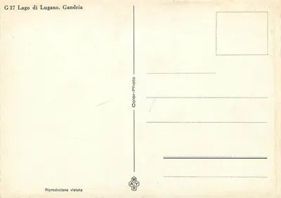 Lago de Lugano — Gandria — MAYR — Verso