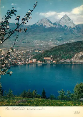 La Suisse radieuse — vue du lac et des montagnes — IRIS