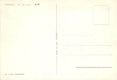 Mergoscia — alpejskie wioski — wydawca Alfa Ed Locarno, nr 11532 — Rewers