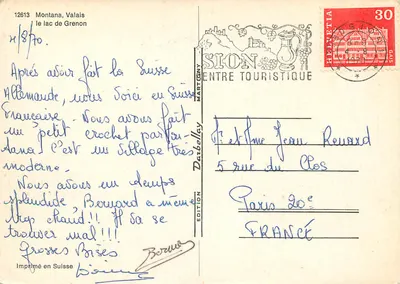 Montana, Walonia — jezioro Grenon — wydawnictwo Sion Touristique n°12613 — Rewers