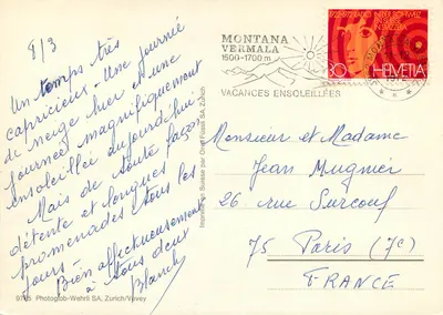 Crans — stacja narciarska w Szwajcarii — wydane przez Orell Füssli SA w Zurych — Rewers