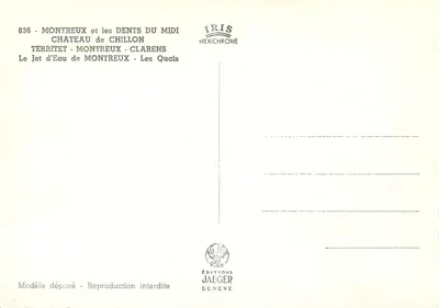 Montreux — Lembrete de Montreux — Éditions Jaeger — Verso