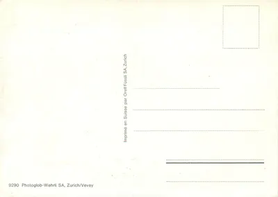 Montreux — widok panoramiczny z zamekiem i jeziorem — Photoglob-Wehrli SA, n° 9290 — Rewers