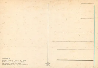 Zamek Chillon — widok nocny — Krüger 958/16 — Rewers