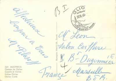 Zamek Chillon — Montreux — Photoglob-Wehrli S.A. nr 2402 — Rewers