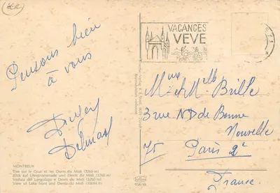 Montreux — Widok na nabrzeże i Zęby Południowe (3260 m) — Reproduktion Verlag R. E. Weil, 958/18 — Rewers