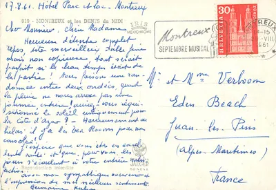 Montreux — Widok jeziora i gór — Mexichrome — Rewers
