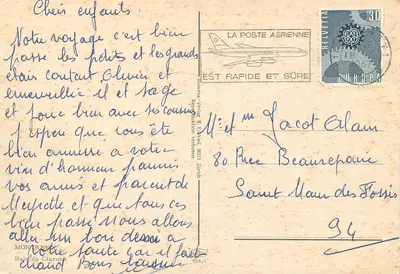 Lago de Clarens — vista do lago com barco a vapor — Rowessa-Verlag R. E. Weil, 8031 Zurique — Verso