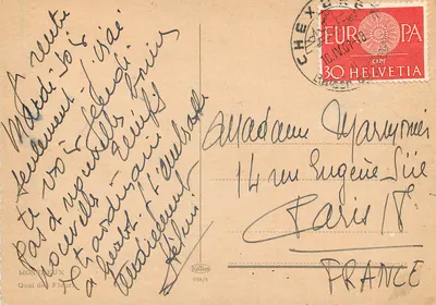 Widok jeziora Leman — Montreux — wydawca Kellogg, nr 958/5 — Rewers
