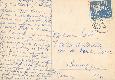 Jezioro Leman — Widok z Saint-Paul — Wydawca nieodczytalny — Rewers