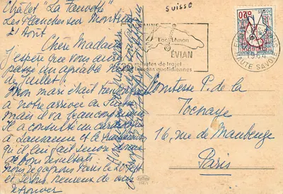Évian-les-Bains — Jezioro Leman — Wydawca Krüger nr 958/1 — Rewers