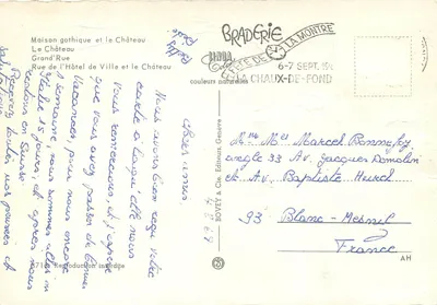 Morat i Murten — widok panoramiczny — BOVEY & Cie, wydawcy — Rewers
