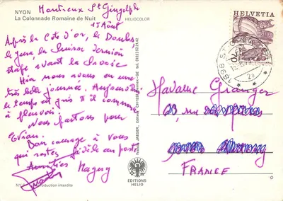 Rzymska Kolumnada w Nyonie — Nyon, Szwajcaria — Wydawnictwo Hélios — Rewers