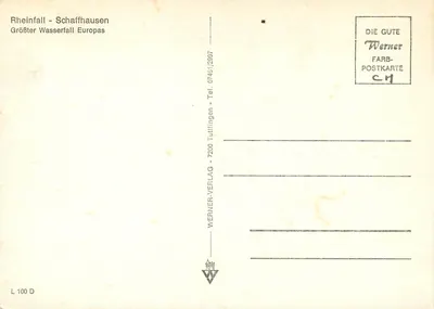 Rheinfall - Schaffhausen — Największy wodospad Europy — Werner Verlag — Rewers