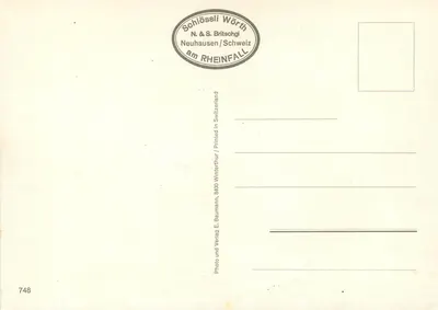 Rheinfall — Informacje o Rheinfall — N. & S. Britschgi — Rewers
