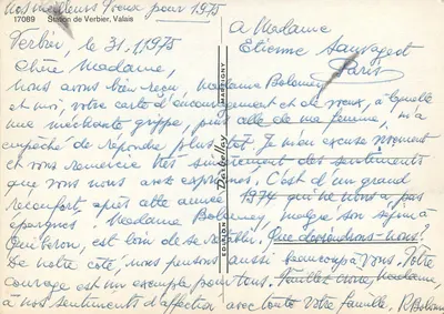 Stacja Verbier, Walonia — panorama z zimnym widokiem — Wydawnictwo Dabrelly, nr 17089 — Rewers