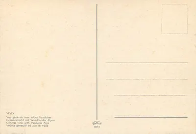 Vévey — ogólny widok z Alpem Vaudois — Krüger 1059/4 — Rewers
