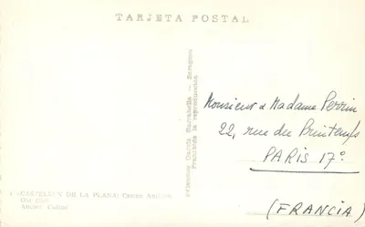 Castellón de la Plana — Stary kasyno — Wydawca García Carraballa — Rewers