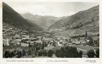 Salardú (Valle de Arán) — vista panorâmica do vilarejo e de seus contornos — Zarrouès