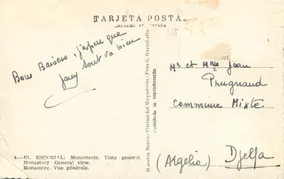 El Escorial — Vista geral — Dorothea Bravo, n°4 — Verso
