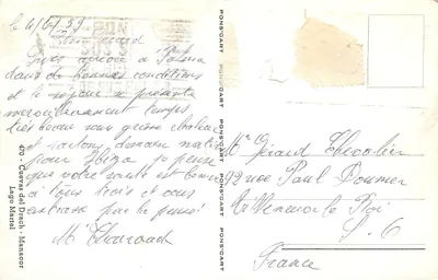 Gruta de Palma — Caverna com estalactites e estalagmites — Ponscart — Verso