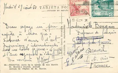 Atrio da Igreja de San Martín — Segóvia — editor García Garrabilla, n°35 — Verso