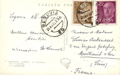 Segovia — Katedra — Wydawnictwo García-Guadilla, Zaragoza — Rewers
