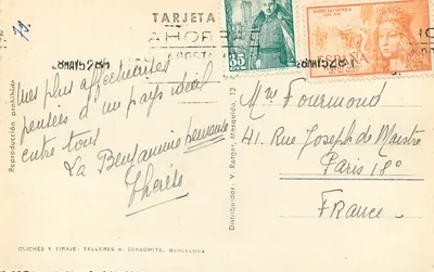 Mallorca (Formentor) — ilhéu Colomer — Zerkowitz, n° 5492 — Verso