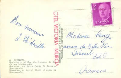 Monument do Świętego Serca Jezusowego w Monteagudo — Murcia — Éditions Victoria-Murcia — Rewers