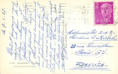 Częściowy widok Puerto — Soller — Majorka — wydawca 3.210 — Rewers