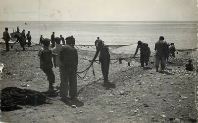 Pescadores puxando uma rede — Malaga — Foto Diego Cortés, n° 10781